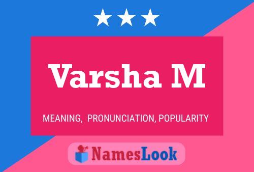 Varsha M 名字海报