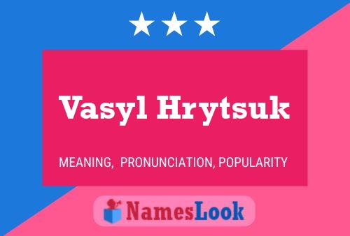 Vasyl Hrytsuk 名字海报