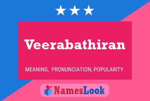 Veerabathiran 名字海报