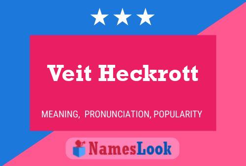 Veit Heckrott 名字海报