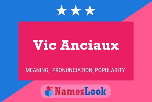 Vic Anciaux 名字海报