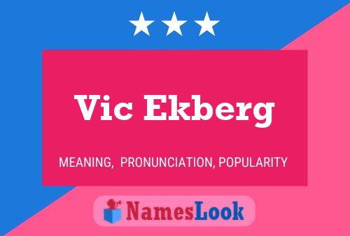 Vic Ekberg 名字海报