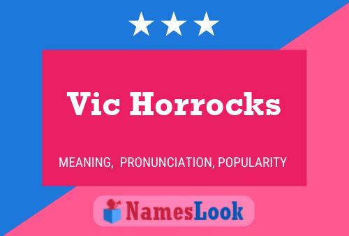 Vic Horrocks 名字海报