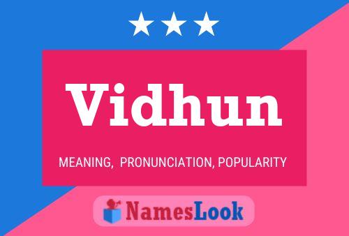 Vidhun 名字海报