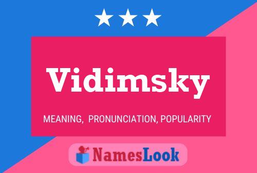 Vidimsky 名字海报