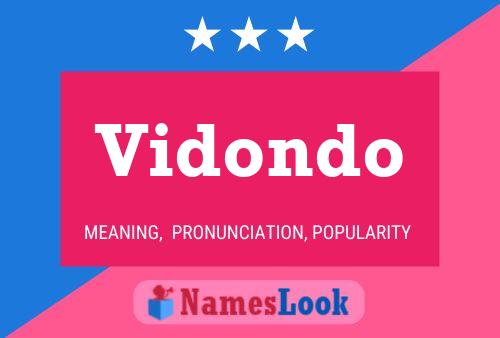 Vidondo 名字海报