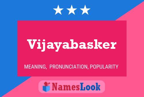 Vijayabasker 名字海报