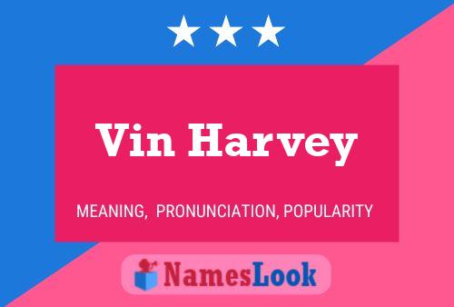 Vin Harvey 名字海报