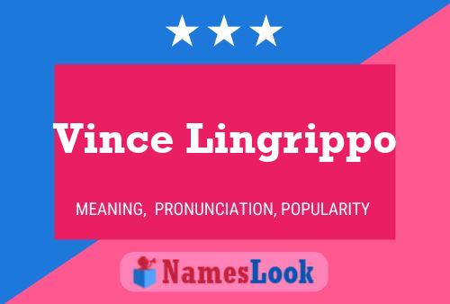 Vince Lingrippo 名字海报