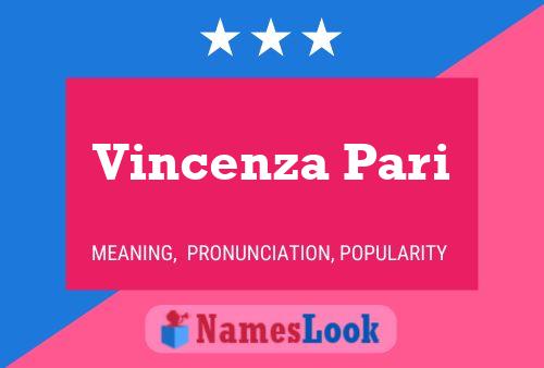 Vincenza Pari 名字海报