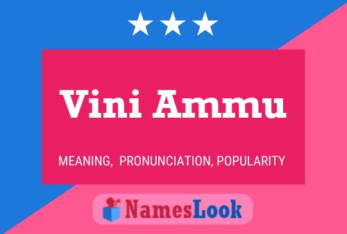 Vini Ammu 名字海报