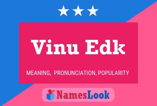 Vinu Edk 名字海报