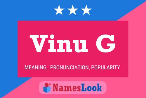 Vinu G 名字海报