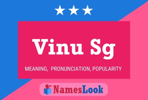 Vinu Sg 名字海报