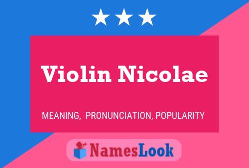 Violin Nicolae 名字海报