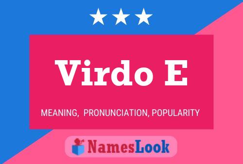 Virdo E 名字海报