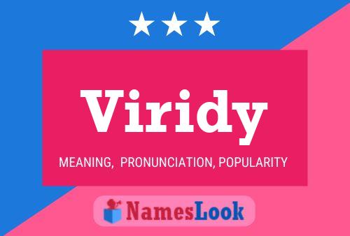 Viridy 名字海报