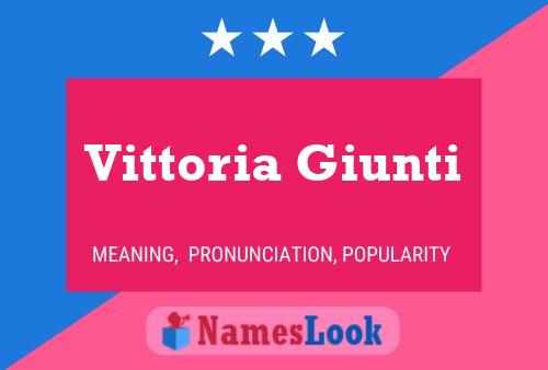 Vittoria Giunti 名字海报