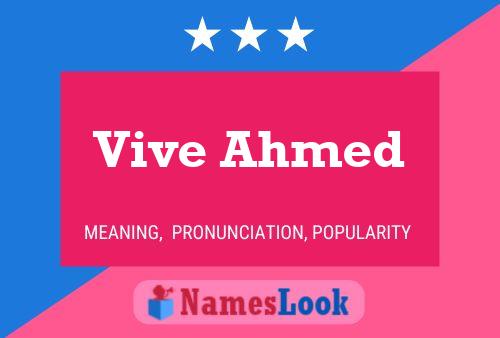 Vive Ahmed 名字海报