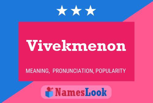 Vivekmenon 名字海报