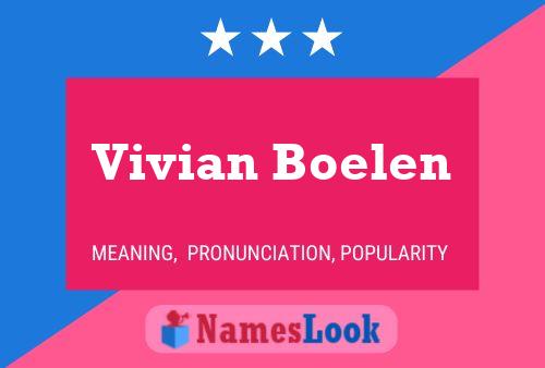 Vivian Boelen 名字海报