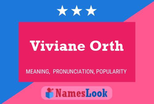 Viviane Orth 名字海报