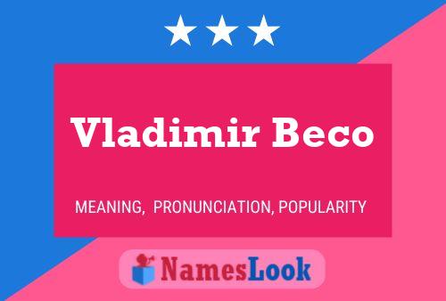 Vladimir Beco 名字海报