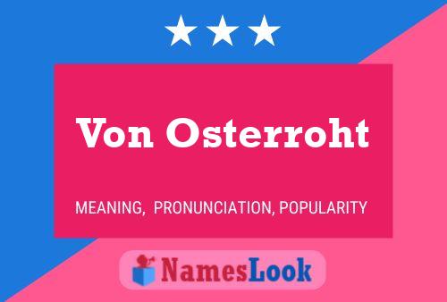 Von Osterroht 名字海报