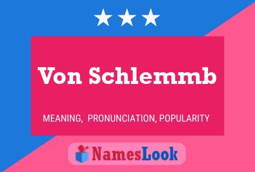 Von Schlemmb 名字海报