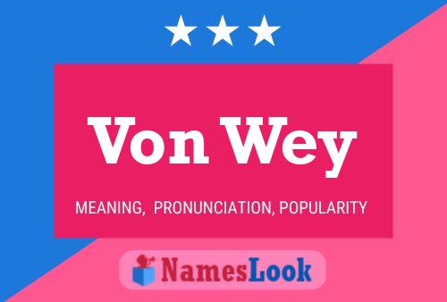 Von Wey 名字海报