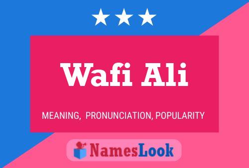 Wafi Ali 名字海报