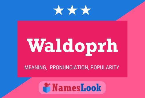 Waldoprh 名字海报