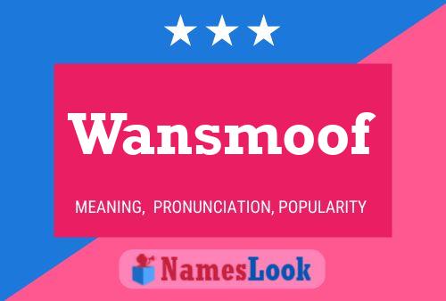 Wansmoof 名字海报