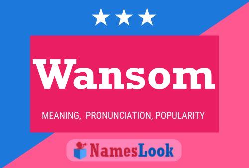 Wansom 名字海报