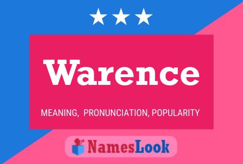 Warence 名字海报