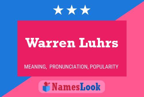 Warren Luhrs 名字海报