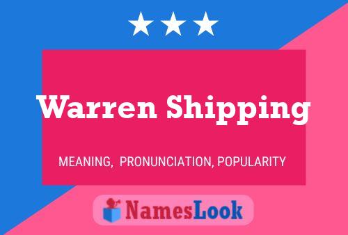 Warren Shipping 名字海报