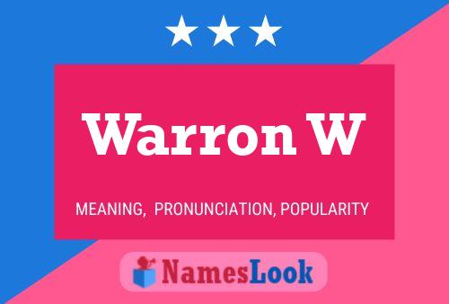 Warron W 名字海报