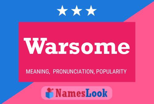 Warsome 名字海报