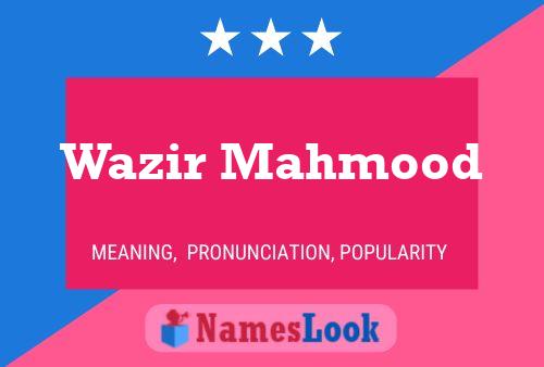 Wazir Mahmood 名字海报