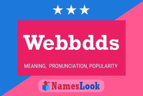 Webbdds 名字海报