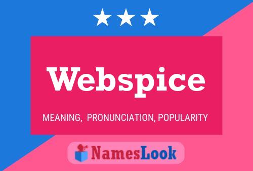 Webspice 名字海报