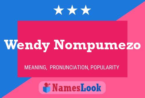 Wendy Nompumezo 名字海报