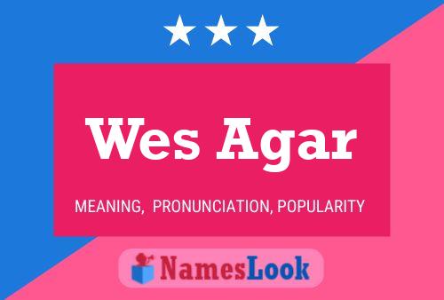 Wes Agar 名字海报