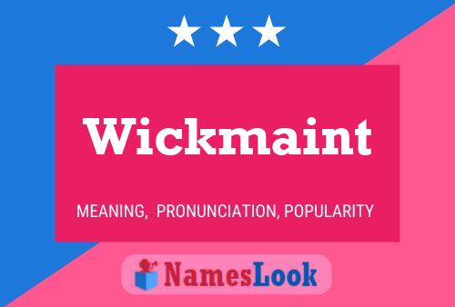 Wickmaint 名字海报