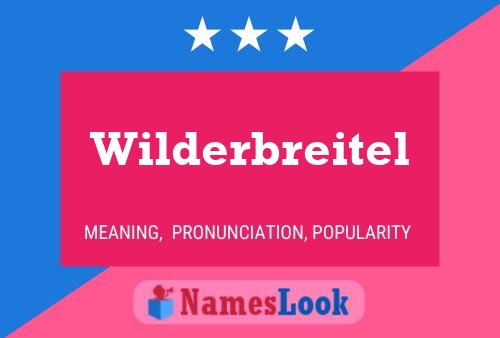 Wilderbreitel 名字海报