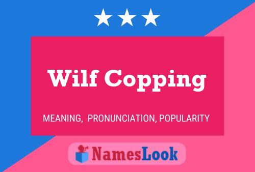 Wilf Copping 名字海报