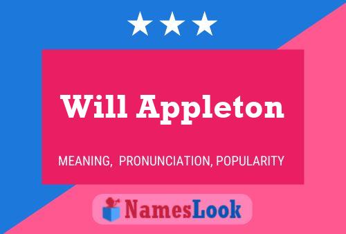 Will Appleton 名字海报