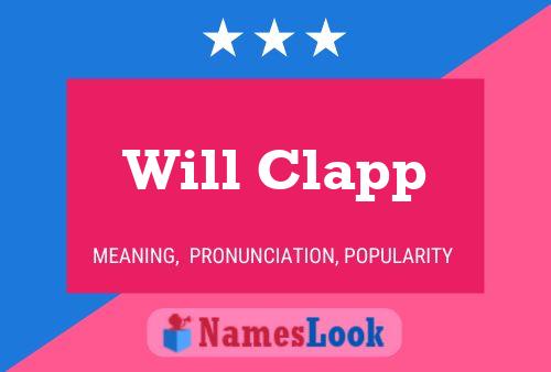 Will Clapp 名字海报