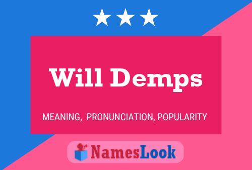 Will Demps 名字海报